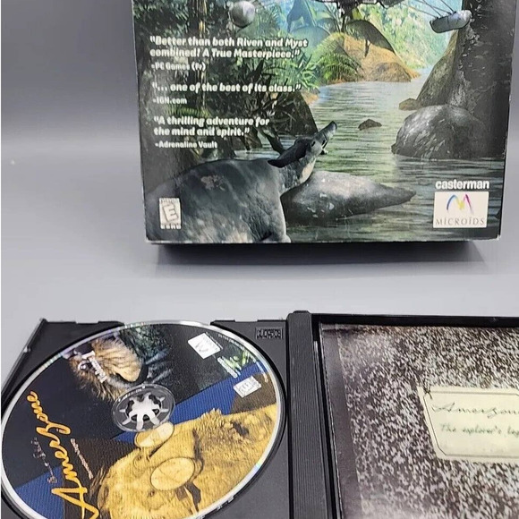 AmerZone PC Game Big Box Ubisoft Windows 95 98 ME 2001 Box & 4 CDs - Picture 7 of 9